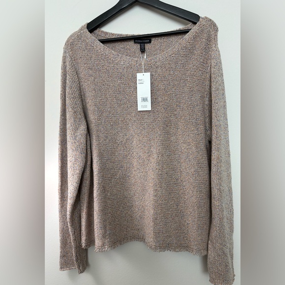 NWT Eileen Fisher Soft Beige Crew Neck Sweater Size XL Sku#111 - Picture 2 of 7